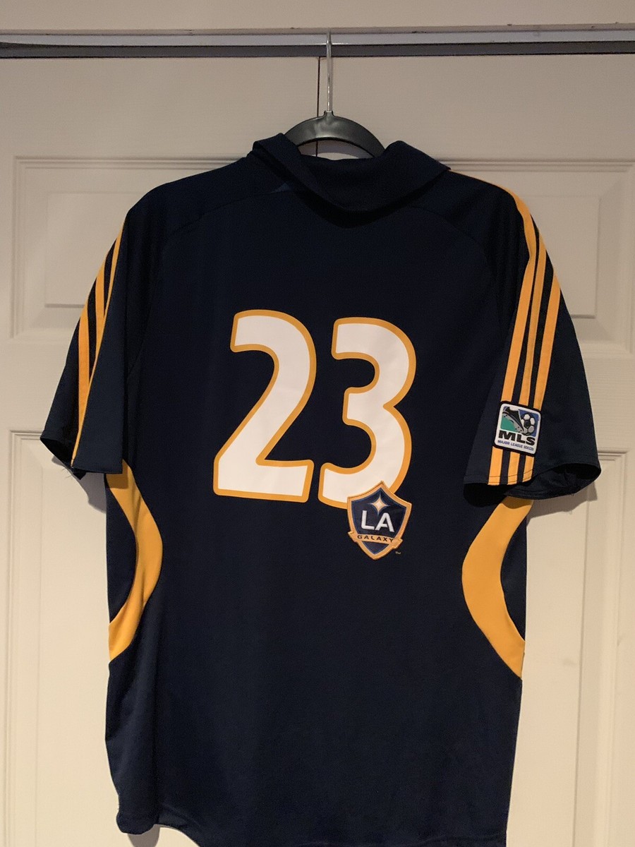 DAVID BECKHAM LA GALAXY JERSEY #23 MLS Adidas Blue Gold | eBay