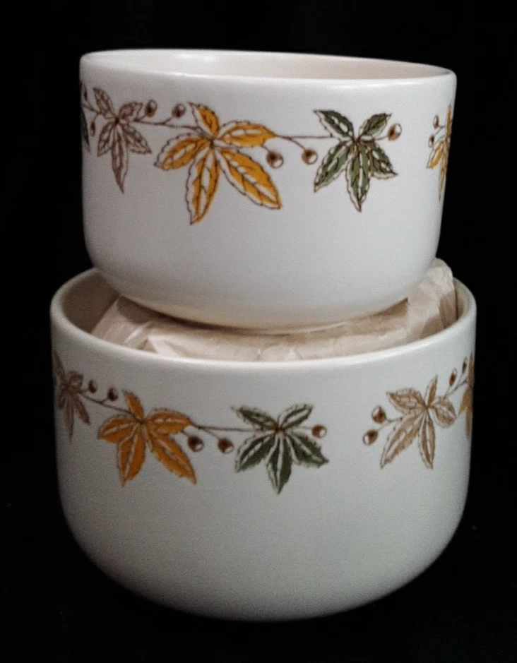 2 cuencos para servir Waechtersbach diseño hoja anidación lados rectos 5 tazas y 8 tazas Foto 3 de 4