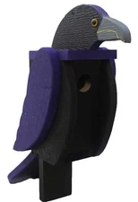 The Woodpecker Family Amish Handcrafted Birdhouse - RAVEN