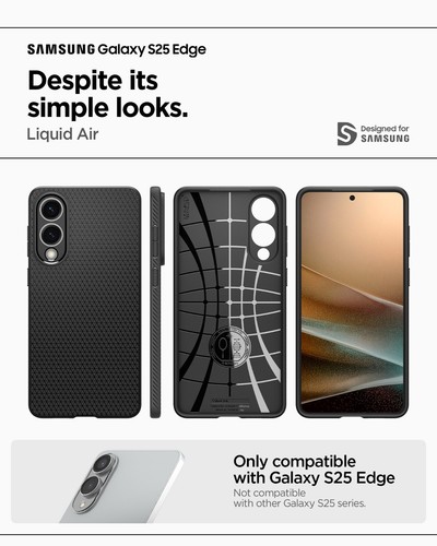 Do Galaxy S25 Edge | Spigen Liquid Air Odporna na wstrząsy poduszka powietrzna Etui na telefon - Zdjęcie 16 z 46