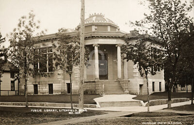 Public Library Litchfield MN Minnesota 1908 RPPC Photo Postcard COPY | eBay