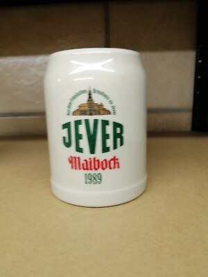 Jever Bierkrug Seidel Keramik Stein Rarität 0,5 l Maibock 1989