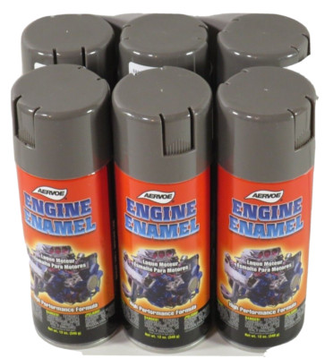 Aervoe 583 Engine Enamel Paint Steel Blast Gray 12oz Can Case of 6