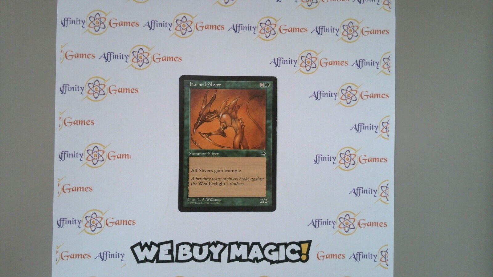 MTG | Horned Sliver | Tempest  | Regular  | Moderately Played | English