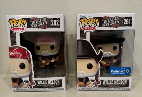 Willie Nelson Funko POP! Set! #202 Bandana & #261 Cowboy Hat NEW! **VAULTED**
