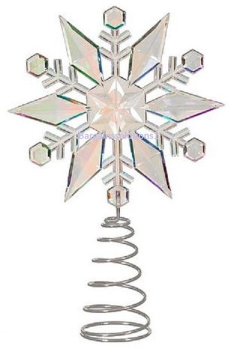 Luxury Acrylic Snowflake Christmas Stylish Tree Topper Ideal For Christmas Tree - Picture 3 of 4