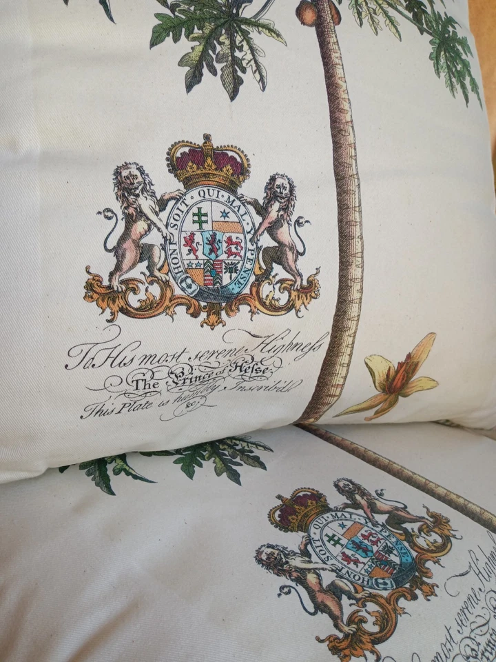 TOMMY BAHAMA BOTANICAL PILLOWS PALM TREE DECOR PAIR(2) - Image 3 of 4