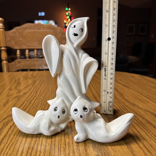 Vintage Byron Keramik Halloween Geist 8" plus Kinder 1976 Figuren - Bild 5 von 6