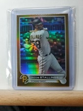 2022 TOPPS Series 1 Baseball Jacob Stallings base GOLD Foil/HOLO card # 286