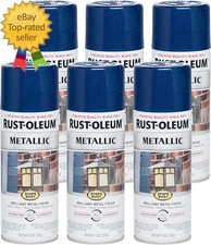 7251830-6PK Stops Rust Metallic Spray Paint, 11 Oz, Cobalt Blue, 6 Pack