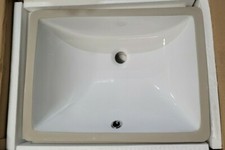 Charleston E4-BAS-SQ-B2 20 in. W White Square Ceramic Undermount Basin 28A 
