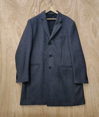 Mario Bellucci Banana Republic Mantel Jacke Grau Herren XL 50 - 52 Wollmischung