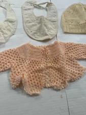 Baby hat, bib and vest