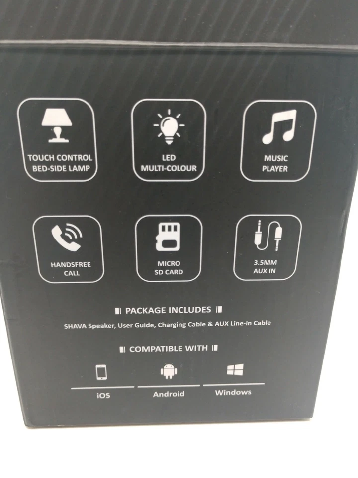 SHAVA Night Light Bluetooth Speaker Portable Wireless Touch control - Image 2 of 4