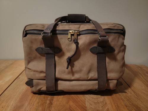 Filson Medium Rugged Twill Outfitter Bag | Tan | Talon Era | Rare | Made in USA - Picture 2 of 21
