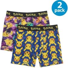 Pok mon, Boys Underwear, 2 Pack Boxer Brief