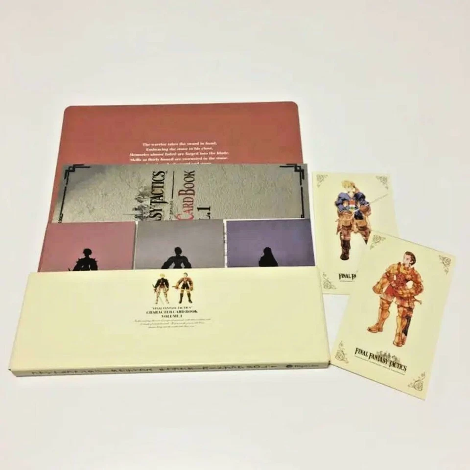 Libro de cartas de personajes Final Fantasy Tactics Vol.1 Inglés 1997 Japón juego Foto 2 de 4