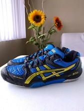 asics gel blade 6 men's shoes blue print silver