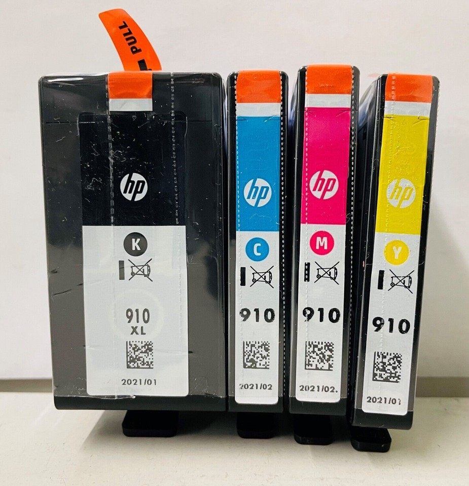 Genuine hp 910xl 910 black color ink cartridges officejet pro 8020 8025