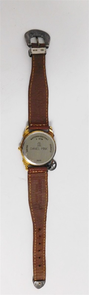 Daniel Mink Vintage Texas Ranger Cowboy Watch Leather Strap  display picture 2