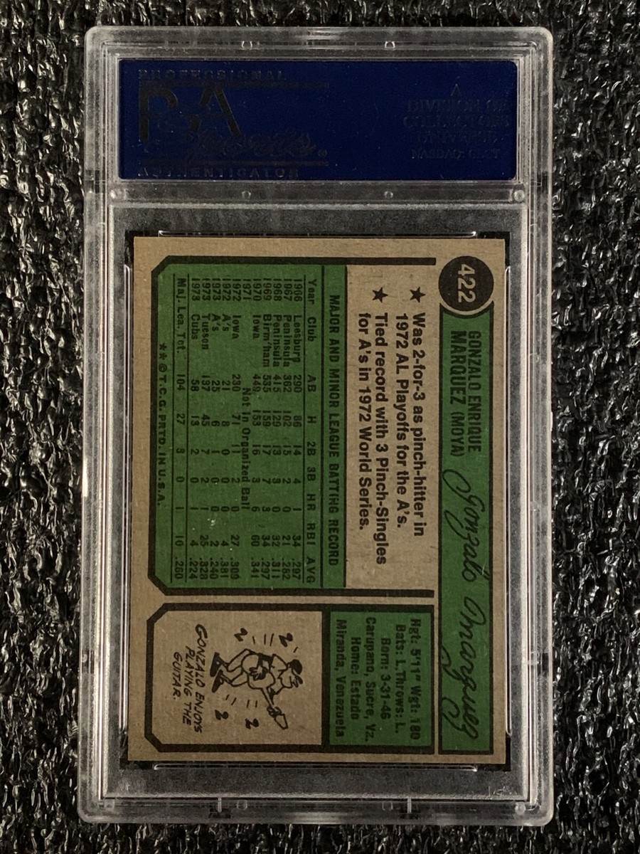 1974 Topps Baseball #422 Gonzalo Marquez PSA 9 | eBay