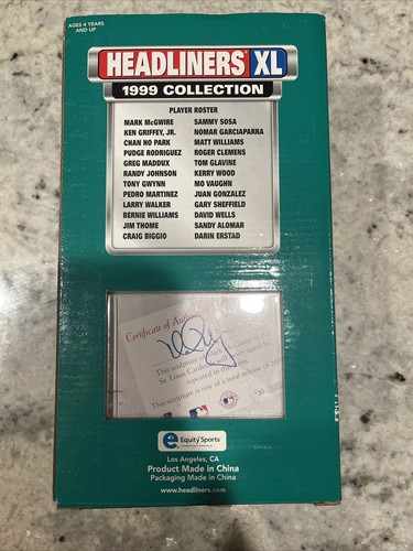 Headliners XL Mark McGwire Action Figure 1999 Limited Edition 1 of /20000 W/ COA - Picture 2 of 6