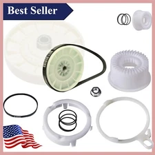 Premium Washer Pulley Clutch Kit & Drive Belt Set for Whirlpool, Kenmore, Maytag