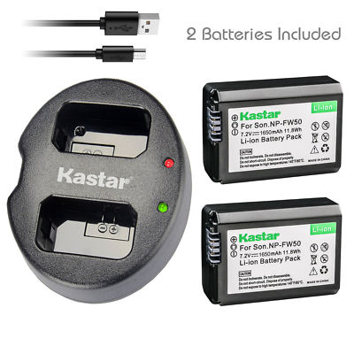 NP-FW50 Battery or Dual Charger for Sony ILCE-5100 Alpha a5100, SLT-A33, SLT-A35
