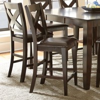 Steve Silver Crosspointe Counter Height Dining Chair - Set Of 2 - Dark Espresso on sale Steve Silver Crosspointe Counter Height Dining Chair - Set Of 2 - Dark Espresso on sale