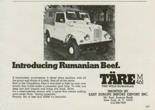 1972 Tare M461 Wild Rumanian Beef 4 Wheel Drive Carpathian Alps Vintage Print Ad