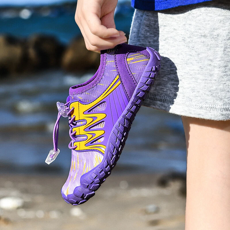 Kids Quick Dry Water Shoes Boys Girls Lightweight Non-slip Beach Barefoot Sport - Image 3 of 4