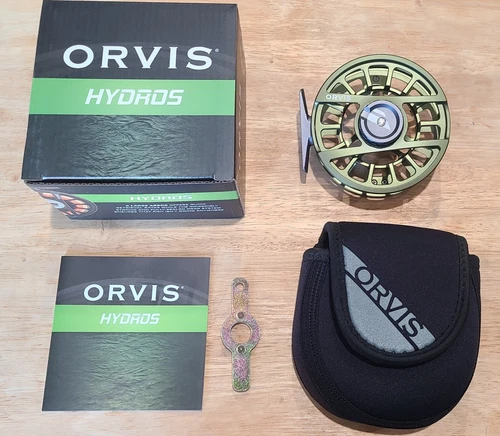Orvis Hydros IV Fly Reel 7-9wt Matte Olive Green - Fishing - right hand