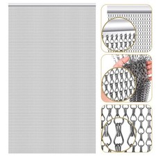 Metal Fly Screen Door Curtain,Anti-Insect Fly Proof Mesh for Bedroom Durable