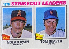 1977 Topps - Nolan Ryan Tom Seaver #6 - Strikeout Leaders - Set Break!! EX