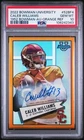 2022 Bowman University 1952 Chrome Caleb Williams Rookie Auto Orange /25 PSA 10