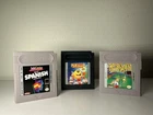 Nintendo Gameboy GB Game Lot, Pac-Man Namco Black Cart, Tennis, & Spanish