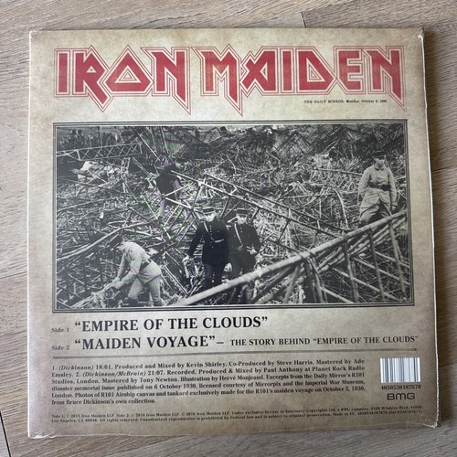 IRON MAIDEN PICTURE DISC “EMPIRE OF THE CLOUDS” LP/VINYL NEW SEALED VERY RARE. - Picture 2 of 3