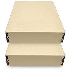 , Archival Storage Box, Acid-Free Drop Front Museum Box with Metal Edge for S...