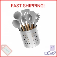 Laxinis World Stainless Steel Kitchen Utensil Holder, Kitchen Caddy, Utensil Org