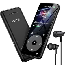 AGPTEK MP3 Player Bluetooth 5.3 Built-in 32GB Walkman with HIFI Speaker Expandab