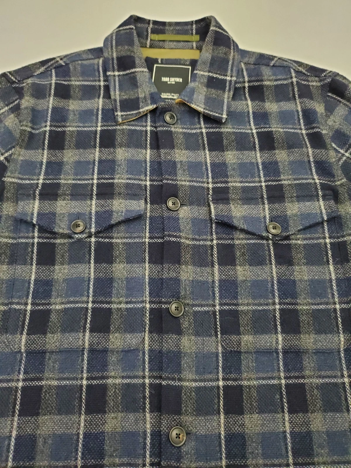 Todd Snyder Plaid Wool Utility Overshirt Jacket Size L Made in Portugal NWOT - product detail image 5