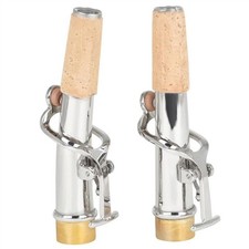 2 Pièces Col Droit de Saxophone Soprano Laiton Col de Saxophone Soprano