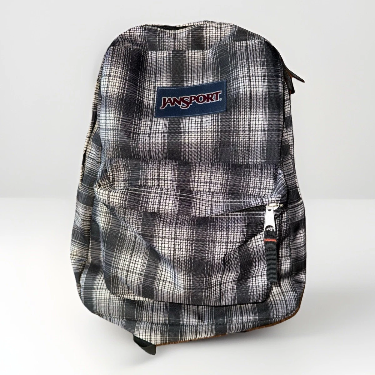Grey & White Checkered Backpack & Matching Wristlet Retro Checkered Backpack, Baby Blue and White, School Travel  main image 2