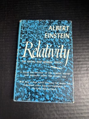 Vintage Relativity Special And General Theory Einstein HC DJ Blue Crown USA 1961