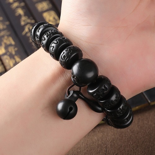 Männer Tibetisch Buddhist Mann Om Mani Padme Brummen Armband Holz Mala Gebet Perlen - Bild 2 von 16