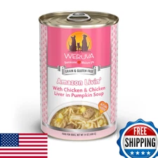 Weruva Classic Dog Food Chicken Breast Liver Pumpkin Soup 14oz Can (Pack of 12)