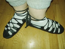 Rutherford Irish Dance Soft Shoes Ghillies Size 9 Leather Soles - Used