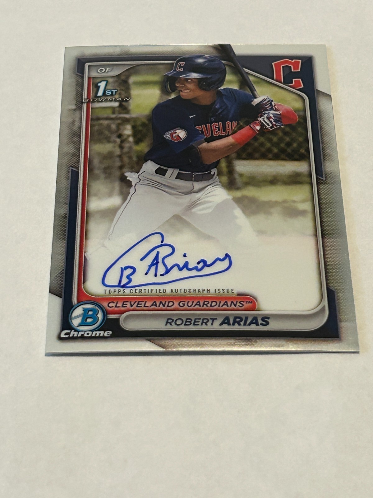 2024 BOWMAN CHROME AUTOGRAPH ROBERT ARIAS 1ST BOWMAN - GUARDIANS