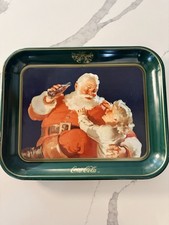 Coca-Cola Vintage Tray- Santa With Child