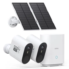 3K/5MP Solar Security Cameras Wireless Outdoor, Ultra-Wide-Angle, Cam-to-Cam ...